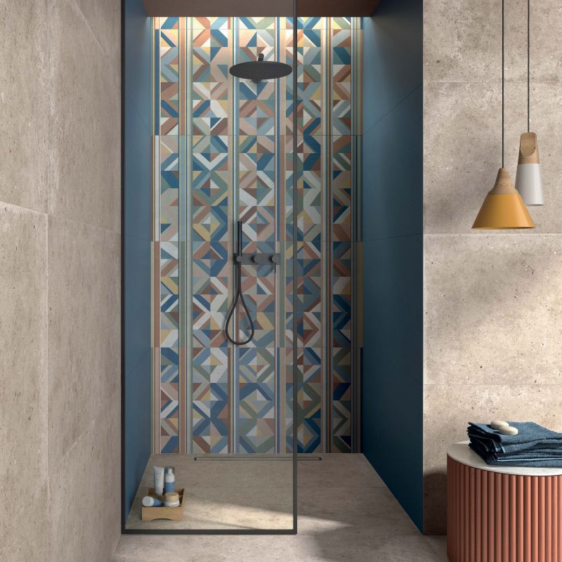 Дизайнерская яркая плитка в крупном формате