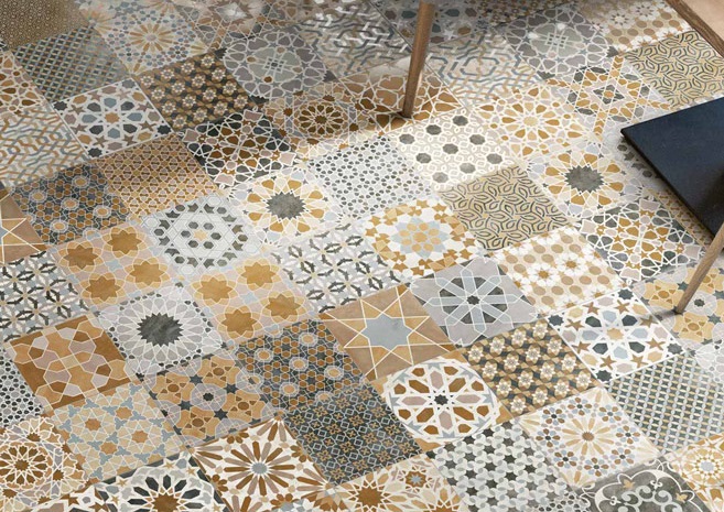 Яркий восточный пэчворк для ванной