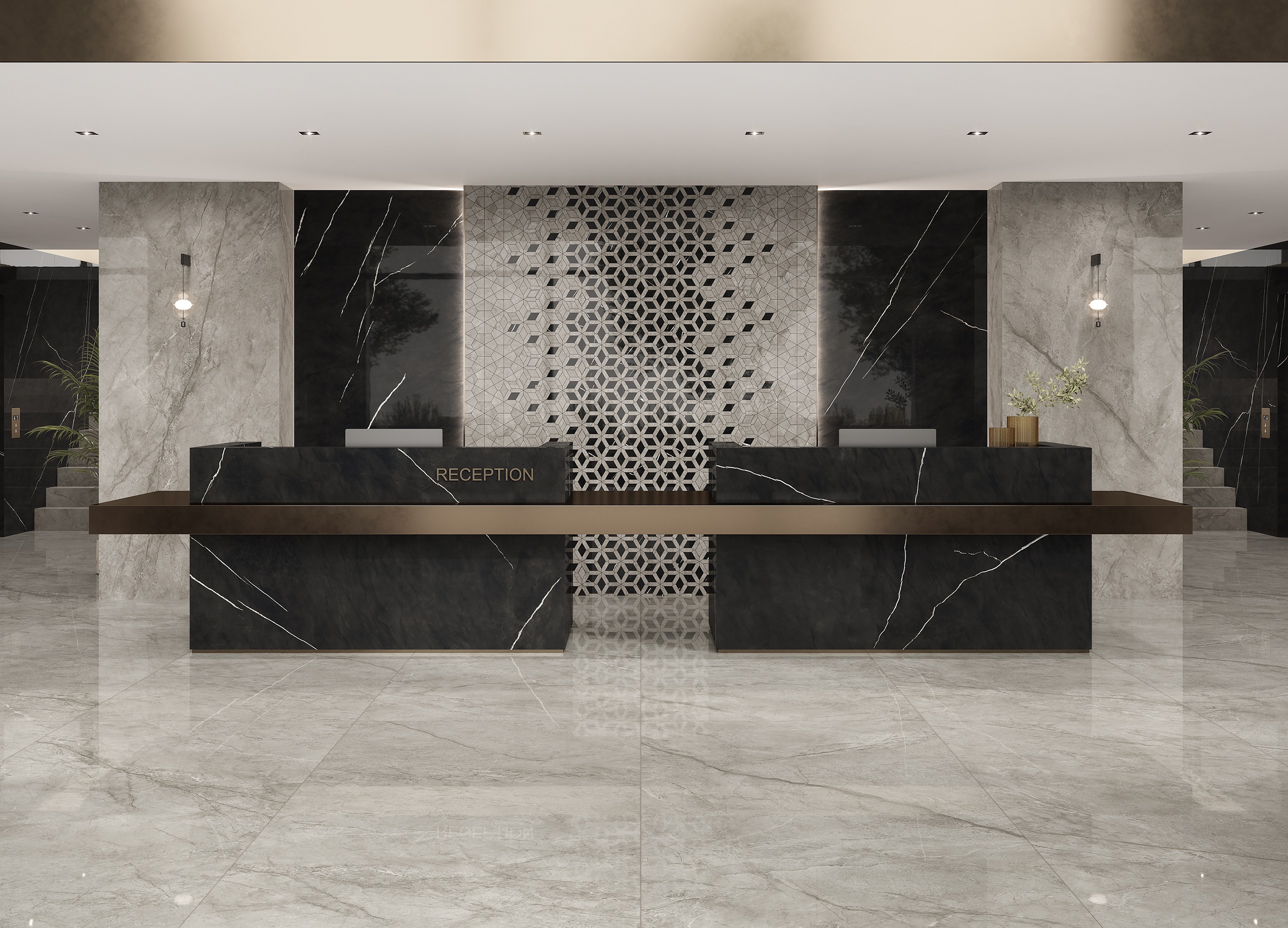 Плитка под серый камень для ванной