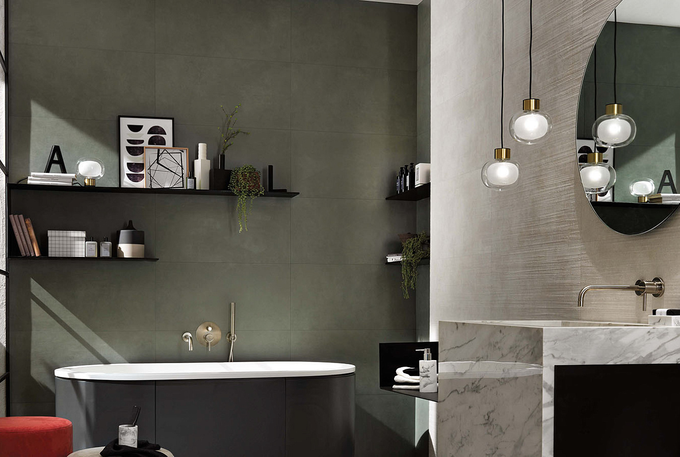 Плитка с модным дизайном в приглушенных тонах