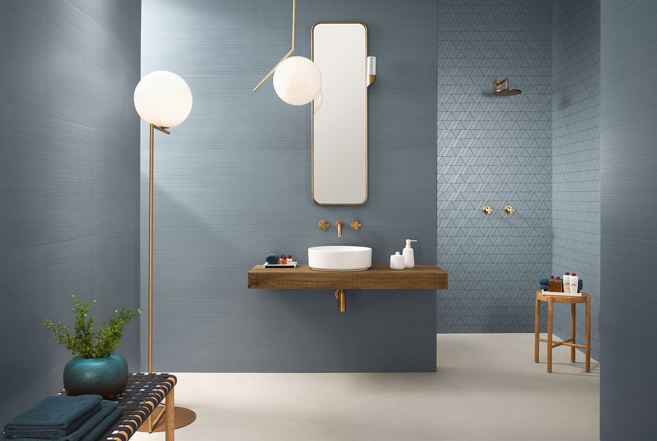 Голубая плитка для ванной комнаты - купить голубую плитку в Санта-Керамика