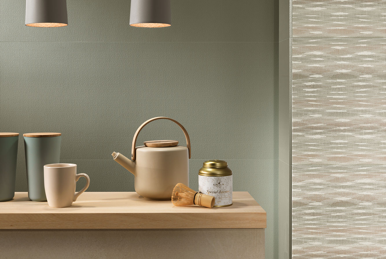 Модная плитка с тканевым рисунком для стен