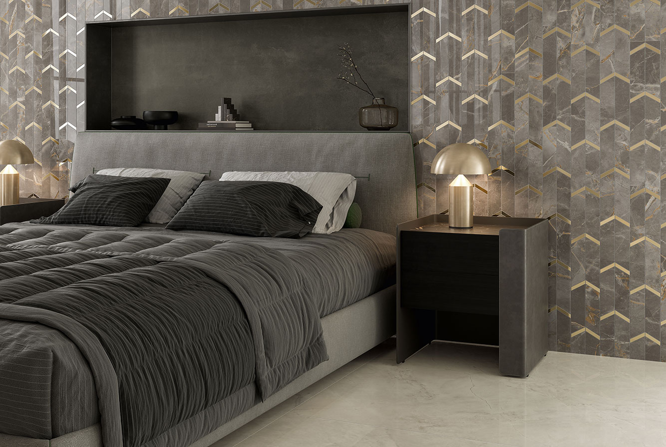 Итальянская мозаика с золотыми  вставками