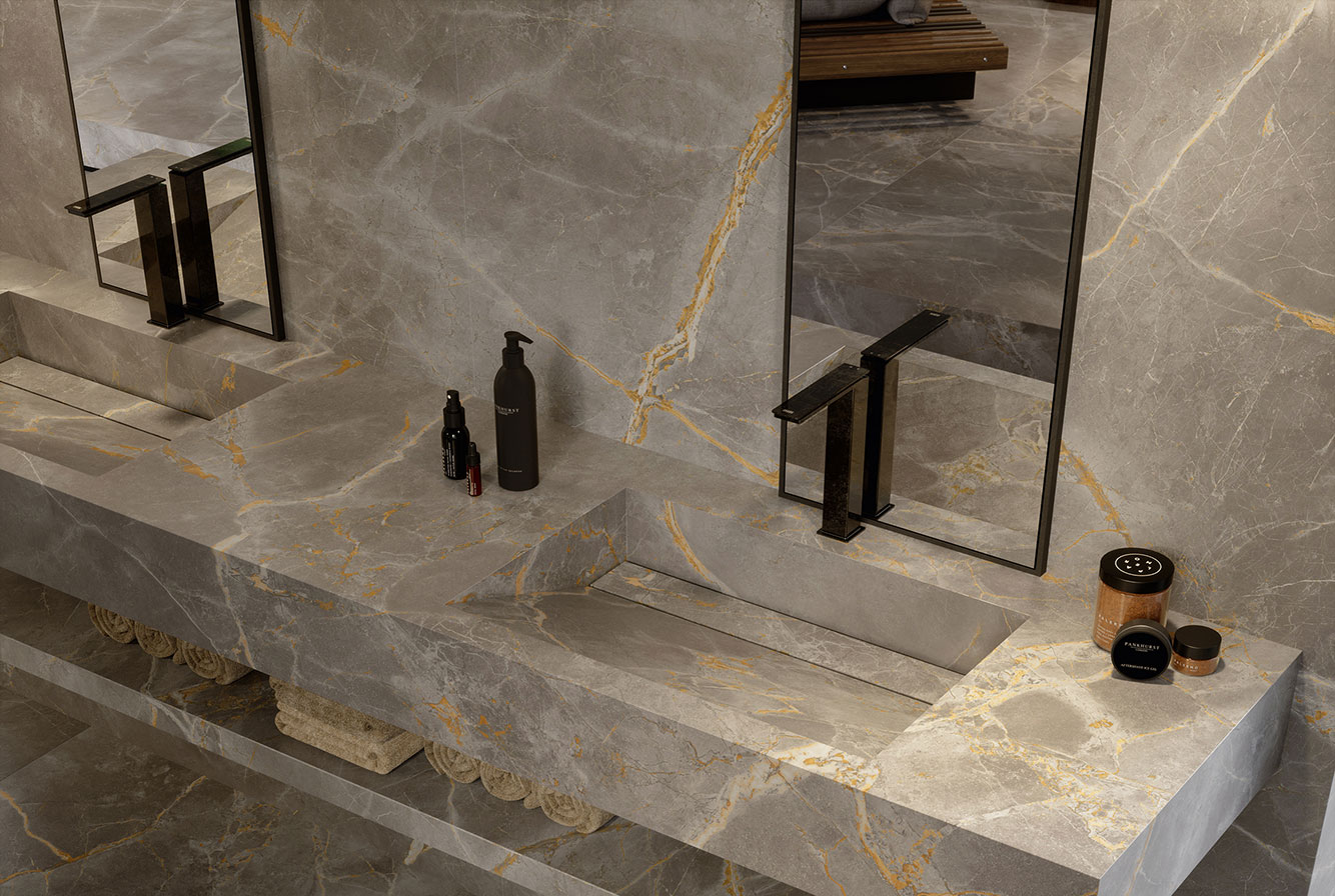 Плитка для ванной под камень большого размера