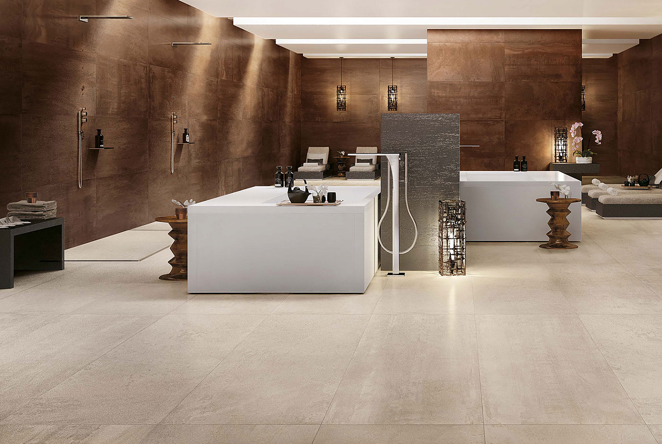 Напольная плитка под металл, Россия