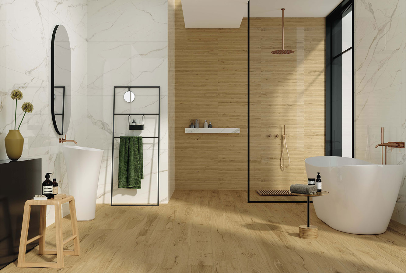 Бесшовная плитка под светлое дерево, Россия