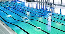 Коллекция H2O фабрики Cerdisa - полная гамма плитки и специальных элементов для бассейна