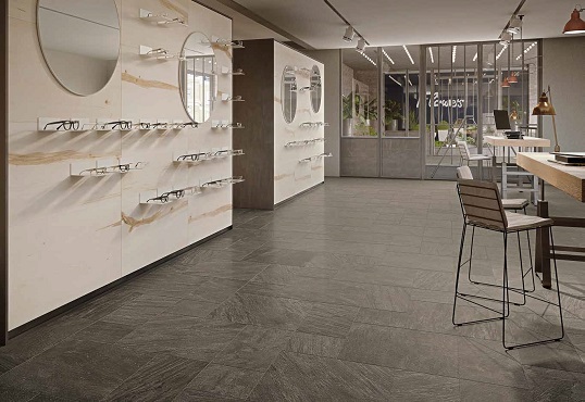 Черная плитка под натуральный кварцит, новинка 2017