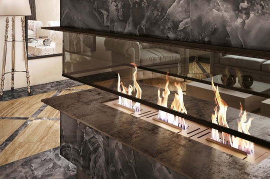 Черная плитка под камень с мраморной дымкой, Россия