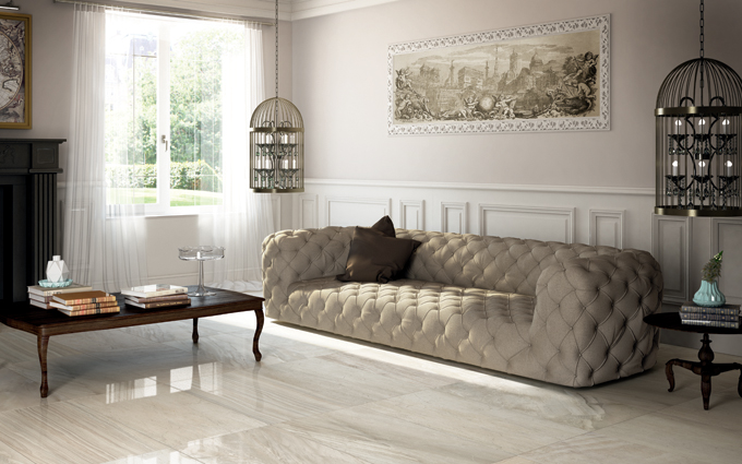 Интерьер с керамогранитом Cisa Avori Imperiali