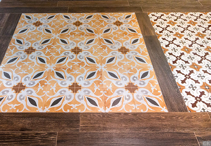 Плитка Granille сочетается с деревом