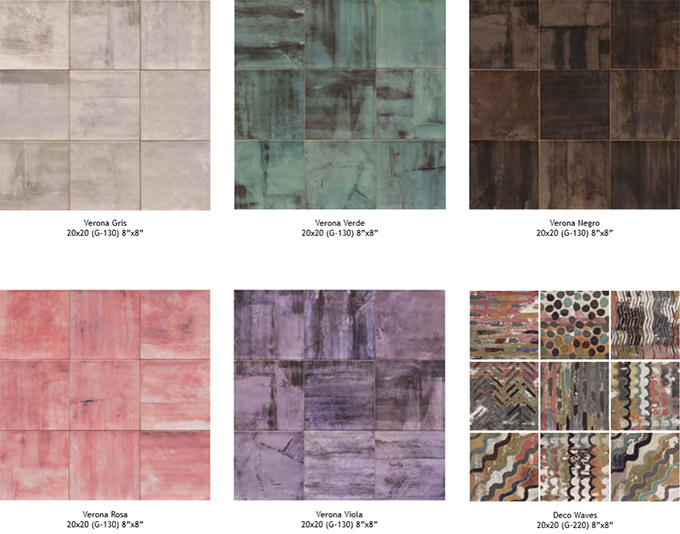 Цвета плитки Mainzu Verona