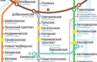 Схема ближайшего метро к магазину плитки на ТК Каширский Двор