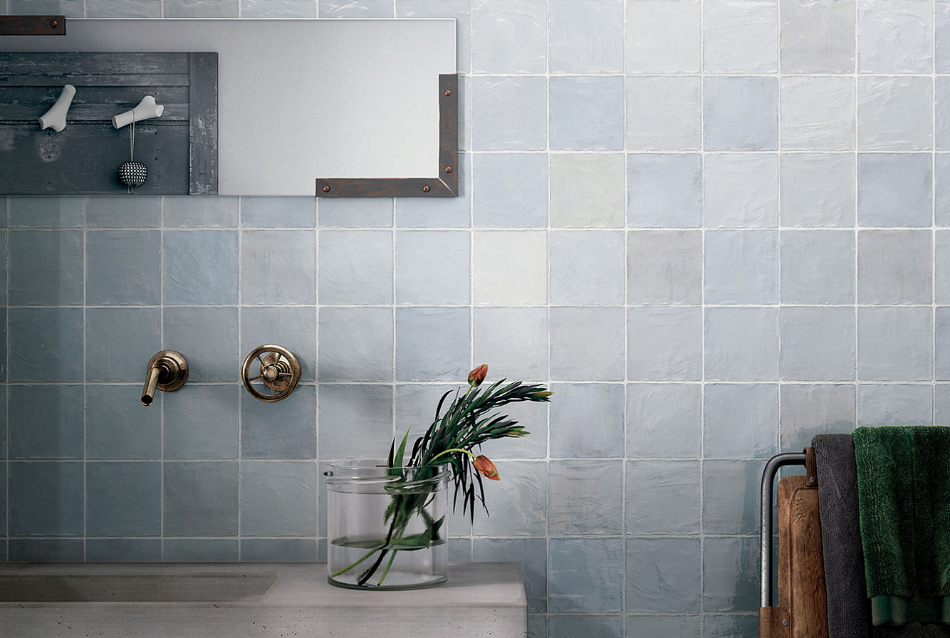 Модная плитка  с винтажным эффектом в акварельных тонах