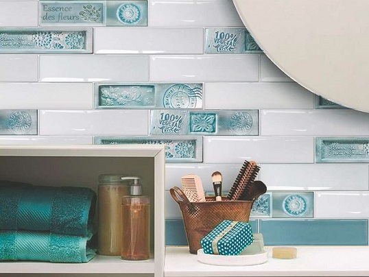 Плитка кабанчик для ванной в стиле прованс