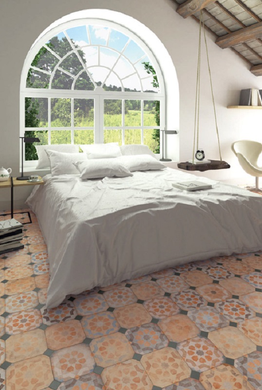 Классическая терракота для ванной в стиле прованс