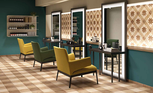 Модная напольная плитка пэчворк под цемент и терракоту