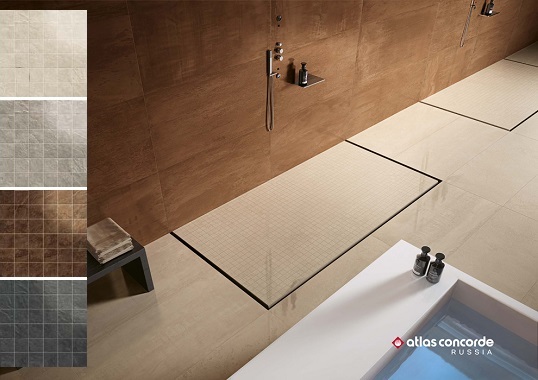 Мозаика из керамогранита под металл в полировке, Россия