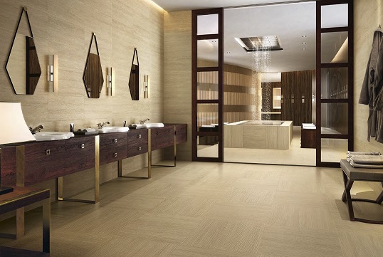 Плитка под золотистый травертин