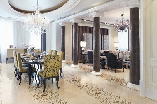 Новая коллекция напольного керамогранита в теплом оттенке натурального мрамора