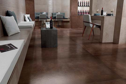 Новинка напольного керамогранита 2015 в оттенке дорогой кожи