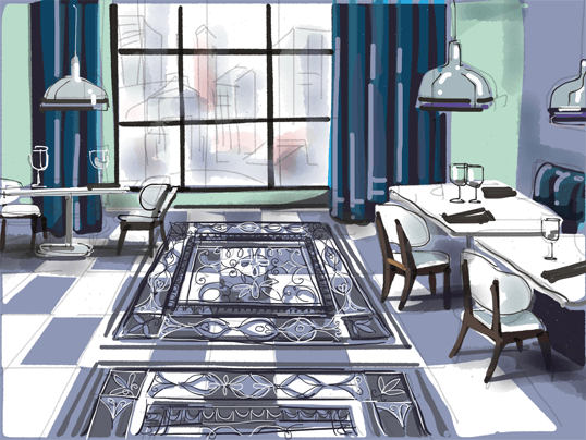 Панно из напольной плитки