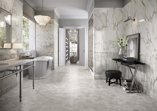 Плитка под белоснежный мрамор в популярном размере