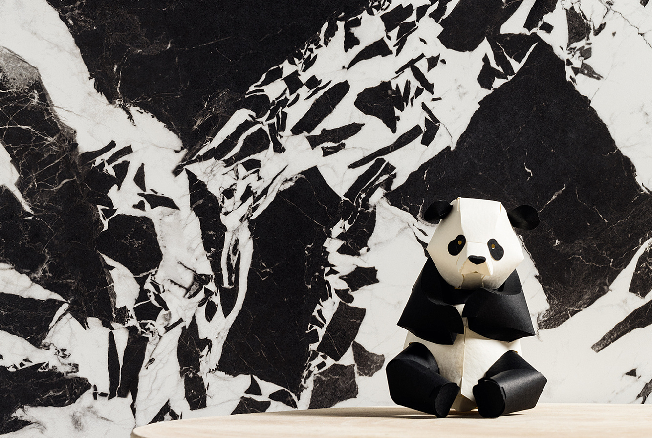 Керамогранит под черно-белый мрамор