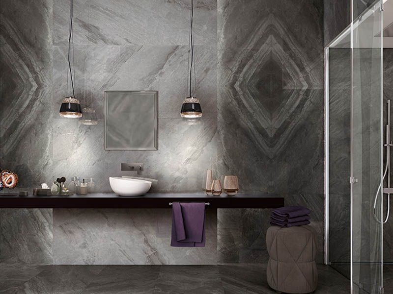 Керамогранит под камень для ванной комнаты