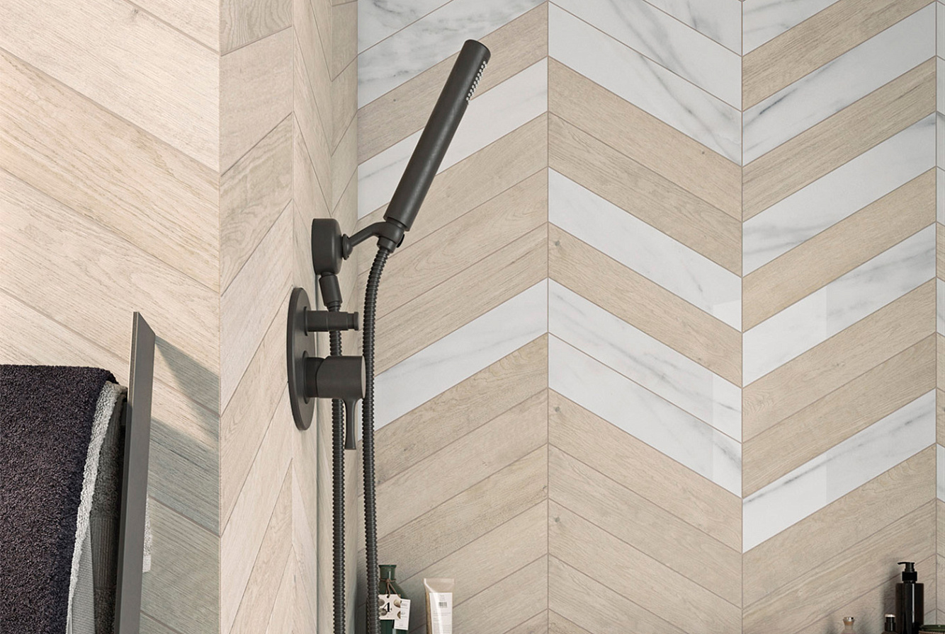 Плитка под беленый дуб для кухни и ванной